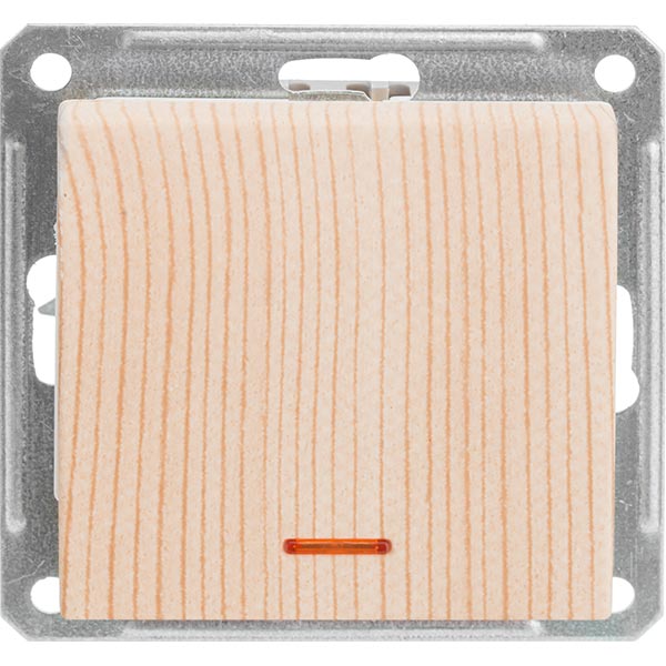 Вимикач одинарний W-59 VS116-153-7-86 сосна