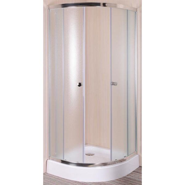 Душевая кабина EGO Quadrant Fine 80x80 профиль хром,стекло матовое