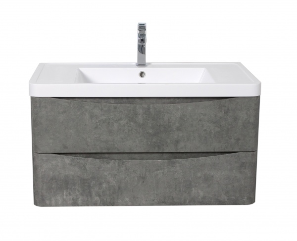 Тумба подвесная Aqua Rodos Vista серый мрамор с умывальником Ваr 90 см