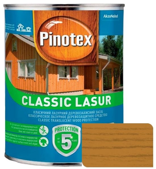 Деревозахисний засіб Pinotex Classic Lasur калужниця мат 1 л