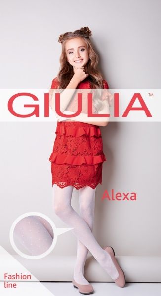 Колготки дитячі Giulia ALEXA 40 (2) bianco р.152-158 білий 