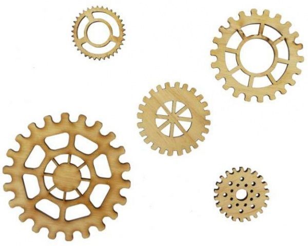 Набір заготовок Годинникові механізми фанера 5 шт 
