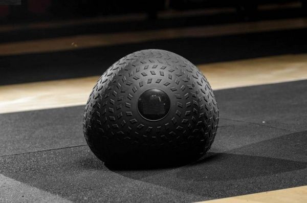 Медбол жорсткий Power System SlamBall для кросфіта і фітнесу 10 кг чорний d25 PS-4116_10kg 
