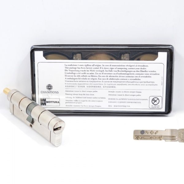 Цилиндр Mottura C39F464601 46x46 ключ-вороток 110 мм матовый никель