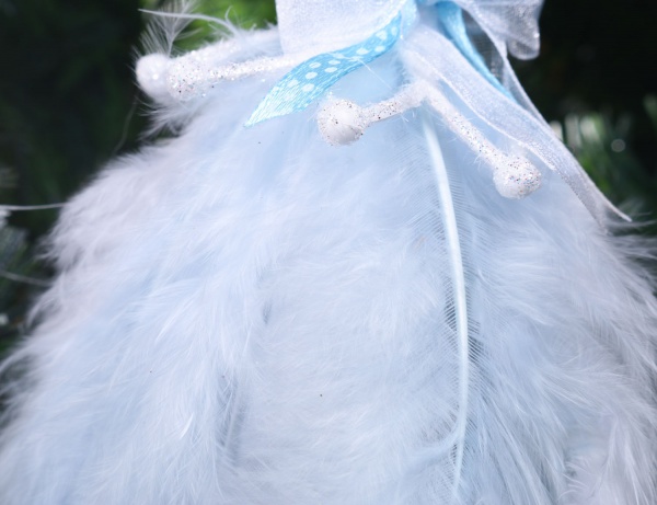 Подвеска Балерина декор Премиум 9х12х3 см голубой