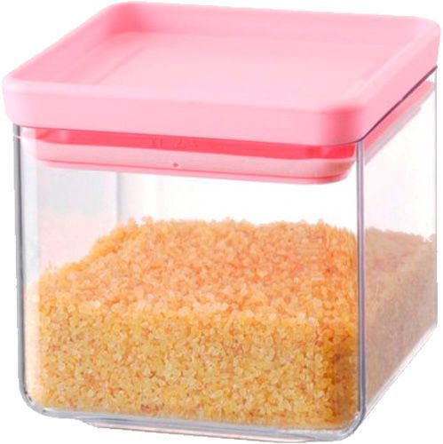 Банка для сыпучих квадратная 0,7 л розовая Brabantia