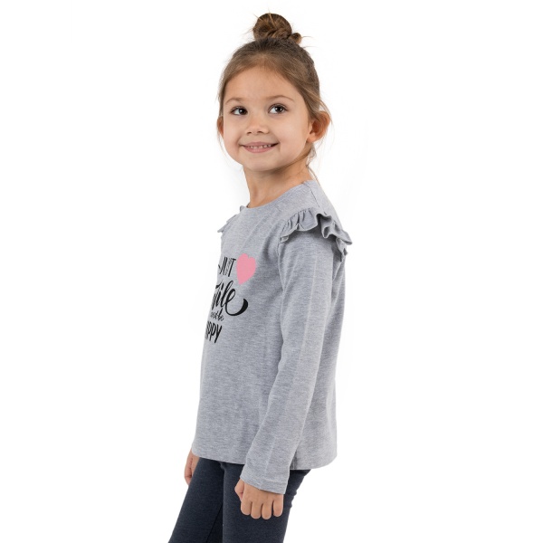 Джемпер для девочки Funtime Smile р.110 серый 