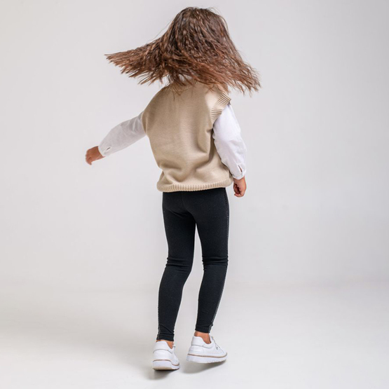 Жилет для девочки ART KNIT р.128 бежевый 26291 