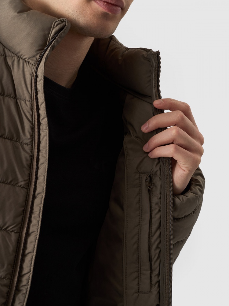 Куртка мужская демисезонная 4F DOWN JACKET M538 4FWSS25TDJAM538-80S р.S коричневая