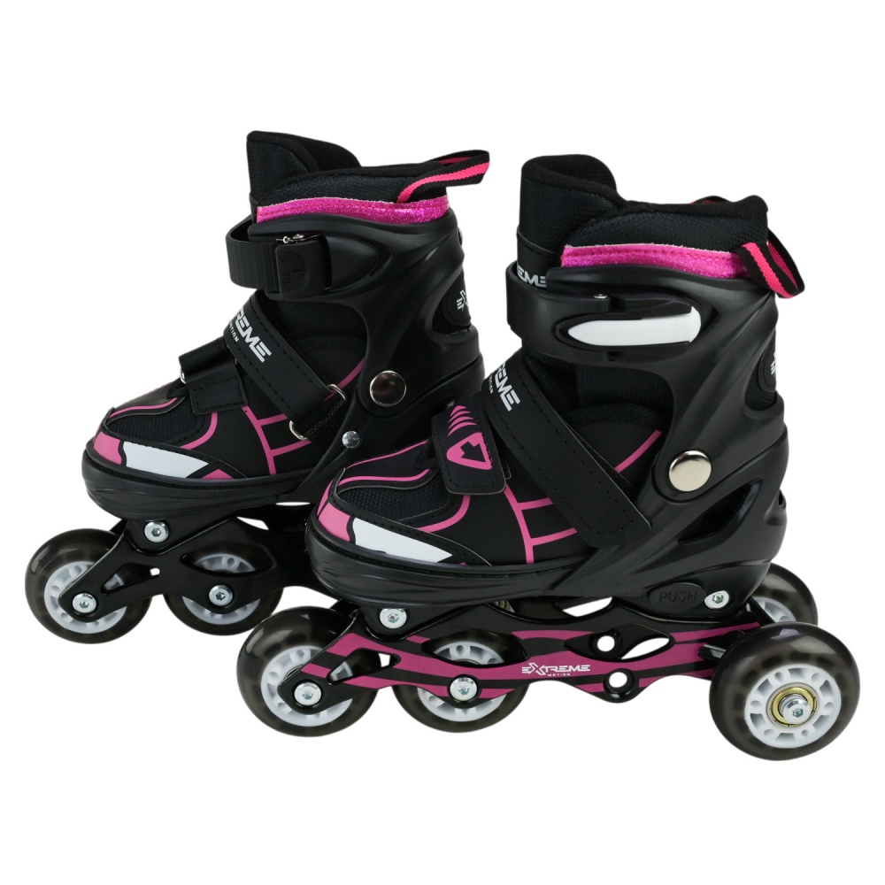 Роликовые коньки Shantou Extreme Motion M RL25428 р. 34-37 черный