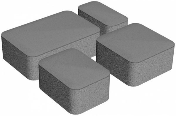 Тротуарная плитка Золотой Мандарин Старый город 4 элемента серая