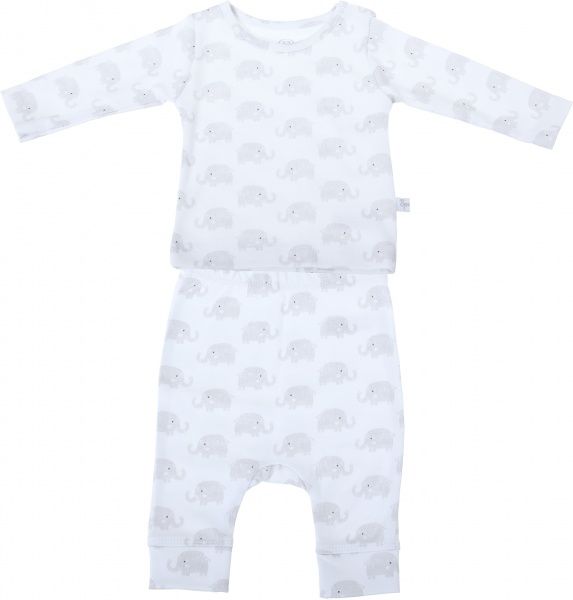 Комплект Фламинго Слоны бело-серый р.74 675-222-17 