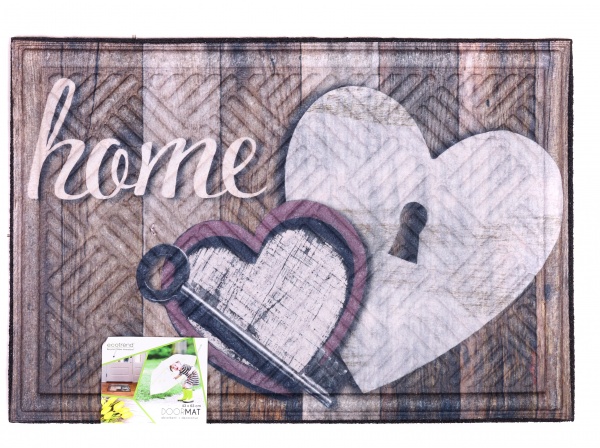 Коврик Multy Home Europe Sp. z o.o. RAMBO-LIMA mat Home & Hearts 43x63 см
