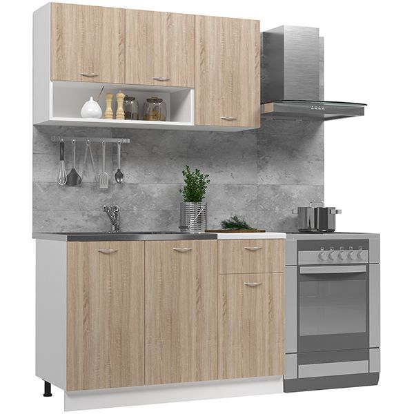 Кухня Грейд Плюс Берта дуб сонома ДСП 1,2м