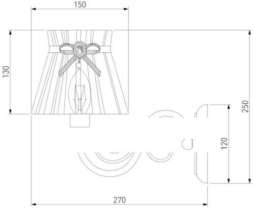 Бра Strotskis Belle 1x40 Вт E14 антична бронза 60039/1 