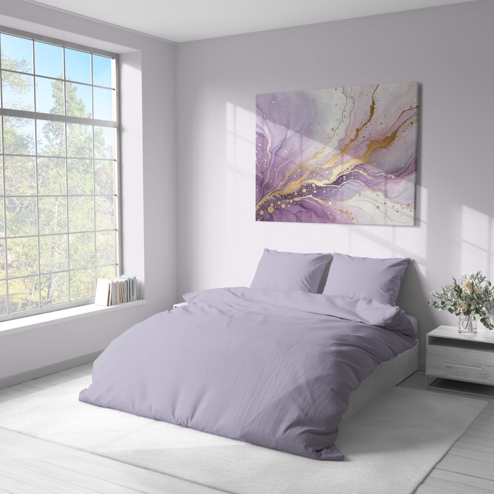 Комплект постельного белья Mono семейный фиолетовый Luna