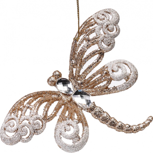 Декоративная подвеска Global Treasure Стрекоза 4 см белый EPI-P141202