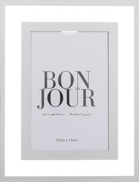 Рамка для фото Bonjour 1 фото 10x15 см серебряный 