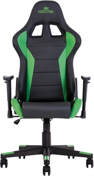 Кресло Nowy Styl HEXTER ML R1D TILT PL70 ECO/01 BLACK/GREEN FR черный/зеленый 