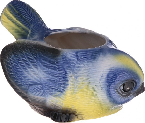 Кашпо декоративне Синиця М в асортименті фігурний 0,2 л жовтий/синій 