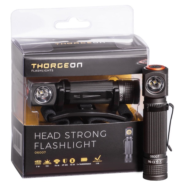 Фонарь налобный Thorgeon 3W 130Lm
