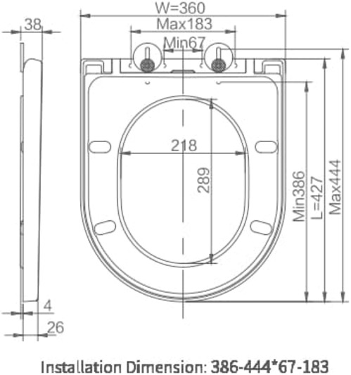 Сидіння для унітаза EGO RDD-29 дюропластове
