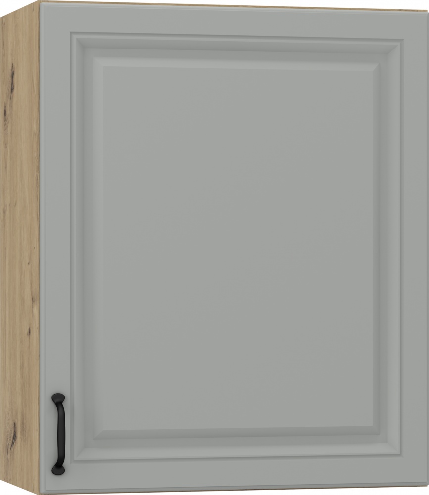 Шкаф верхний В1 60/72/30 (1ф) МС Глория_ASHEN /фасад МДФ №332 пепельный матовый/дуб артизан Грейд