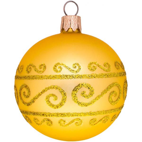 Шар стеклянный d60 3431 Н1 желтый