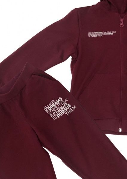 Спортивний костюм Roksana для дівчинки №0027/32196 р.146/152 бордовий 