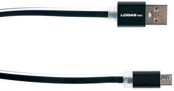 Кабель Logan USB – microUSB 1 м чорний (EL117-010BK) 