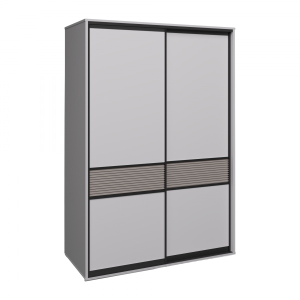 Шкаф-купе Лате 2 дв Вісент ДСП 1500x600x2400 мм белый аляска/софт двери / ДСП / МДФ