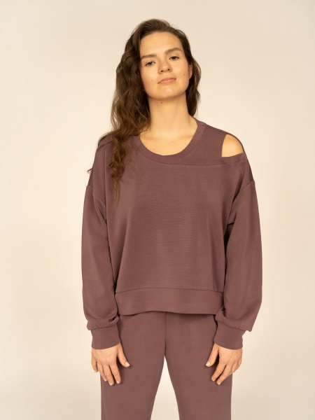 Світшот 4F SWEATSHIRT FNK 4FAW22TFSWF157-80S р. L коричневий