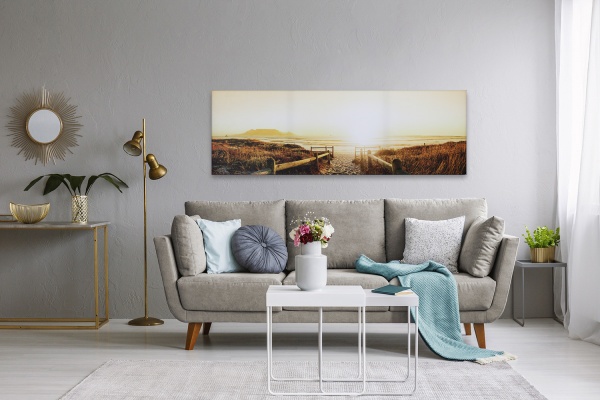 Картина Закат солнца 60x150 см 