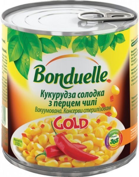 Кукуруза Bonduelle сладкая с перцем чили 310 г