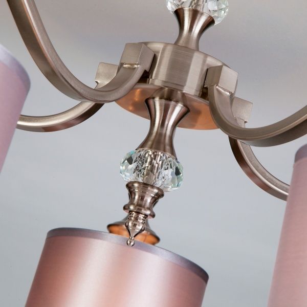 Люстра потолочная Strotskis Ofelia 60070/5 5x40 Вт E14 никель/сатин