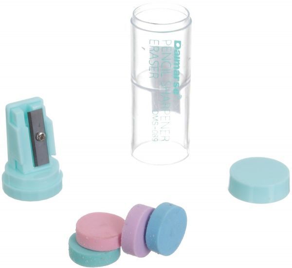 Набір гумок з чинкою бірюзовий