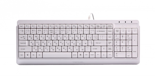 Клавиатура A4Tech FK15 (White) (FK15 (White)) Fstyler Wired Keyboard USB white 