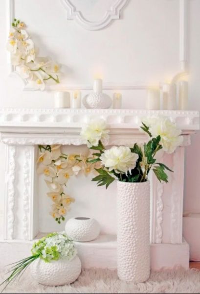 Ваза G 0101 белая 17х17х48 см Eterna