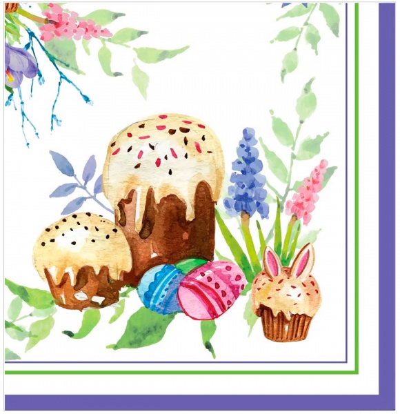 Салфетки столовые Silken Пасхальные в ассортименте 33х33 см 18 шт.