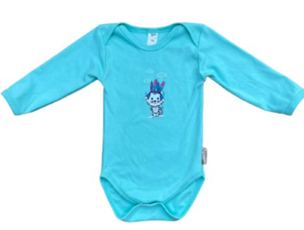 Боди детское унисекс Bambinelli бирюзовый р.80 бирюзовый с рисунком Б301-5 