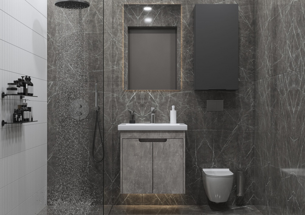 Тумба консольна Грейд Lina бетон під умивальник Como 60