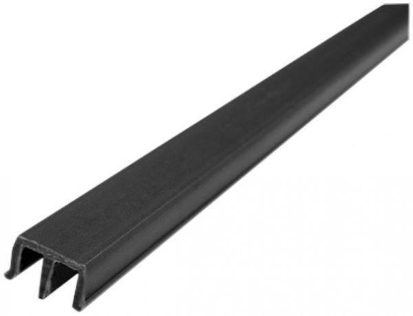 Профіль для скла Ш-подібний високий 10x20x2500 мм чорний