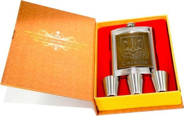 Фляга из нержавеющей стали в шкатулке Книга охотника 165
