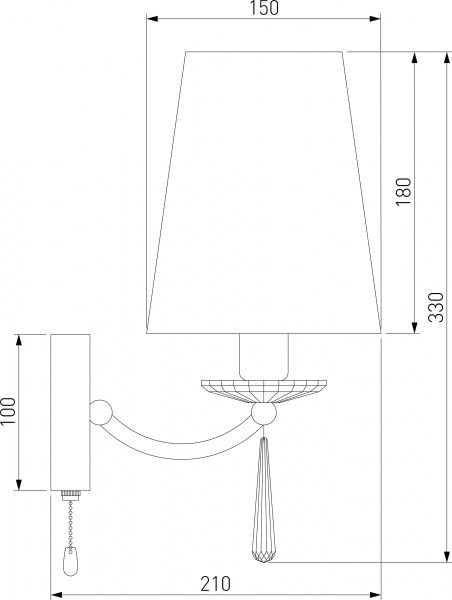 Бра Strotskis Valery 60079/1 1x40 Вт E14 хром 