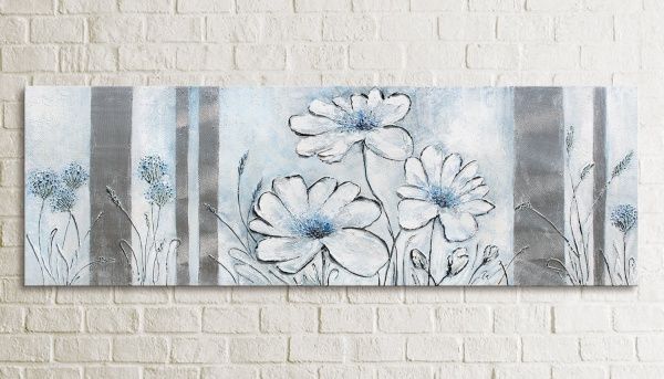 Картина Голубые цветы 50x150 см Юрис Проф Арт 