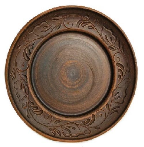 Тарелка для пасты Вьюнок 20 см Український гончарний посуд