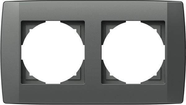 Рамка двомісна TEM Logiq універсальна антрацит OQ20AT-U