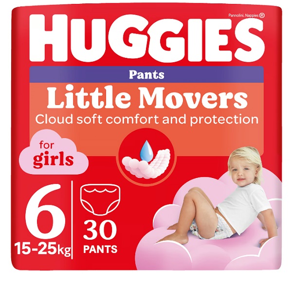 Підгузки-трусики Huggies для дівчаток 6 15-25 кг 30 шт.