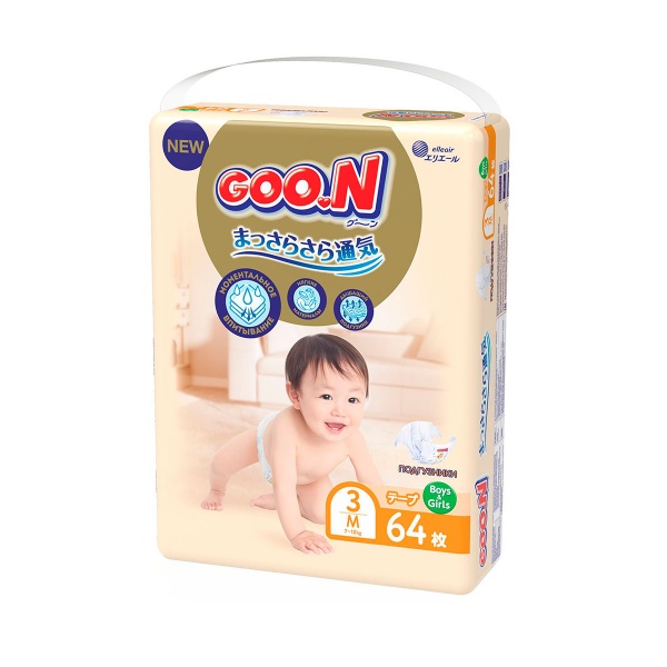 Підгузки Goon Premium Soft 7-12 кг 3 (M) 64 шт.