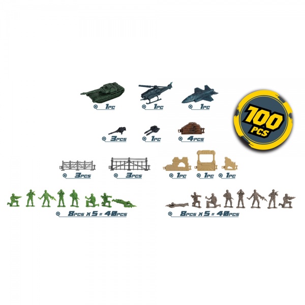 Игровой набор Chap Mei Soldier Force Bucket Кейс 100 Эл (545032) 